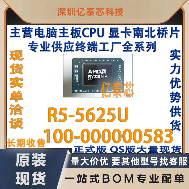R5-5625U 100-000000583 AMD Ryzen5 Ruilong CPU Processor for Terminal Factory