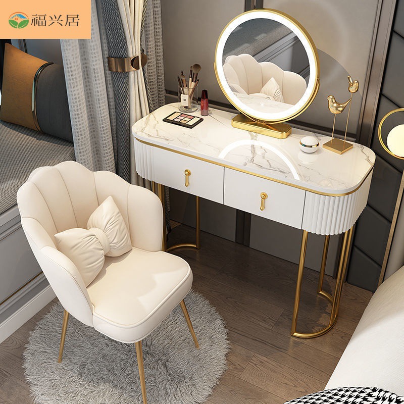Light Luxury Nordic Dressing Table Small Apartment Home Bedroom Modern Simple Dressing Table Fashion Style Storage Dressing Table