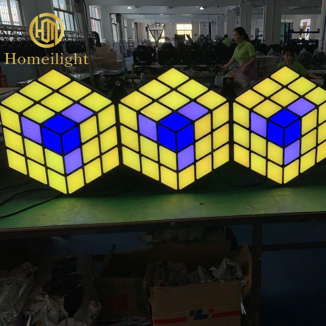 厂家直销 三合一LED 3D 魔方立体背景墙 染色频闪灯
