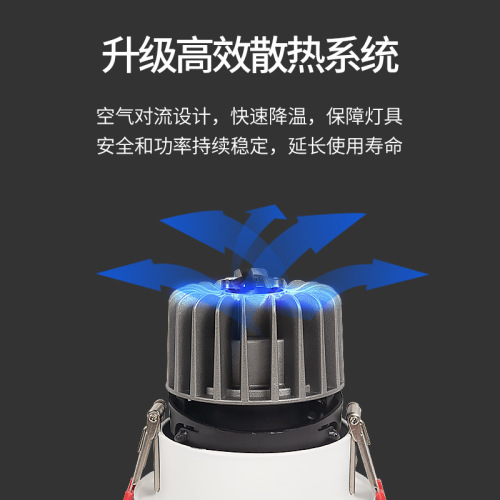 Full spectrum embedded LED spotlight wholesale home without main light corridor entrance living room wall washing deep anti-glare spotlight