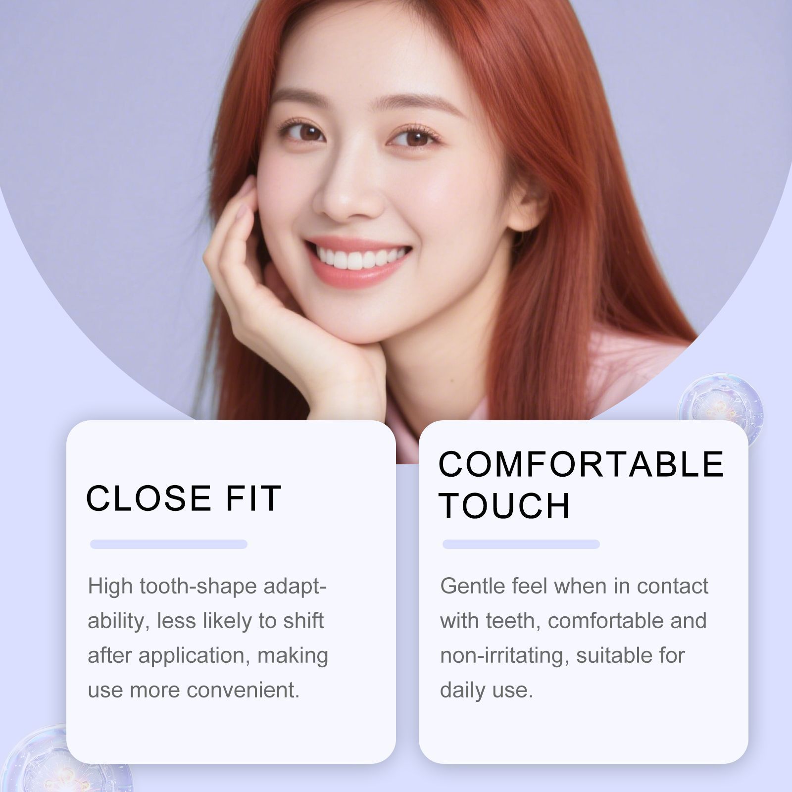 Bandes blanchissantes pour les dents Purple Shine, format portable, usage quotidien à domicile, produit d'hygiène bucco-dentaire facile à utiliser_voghion.com