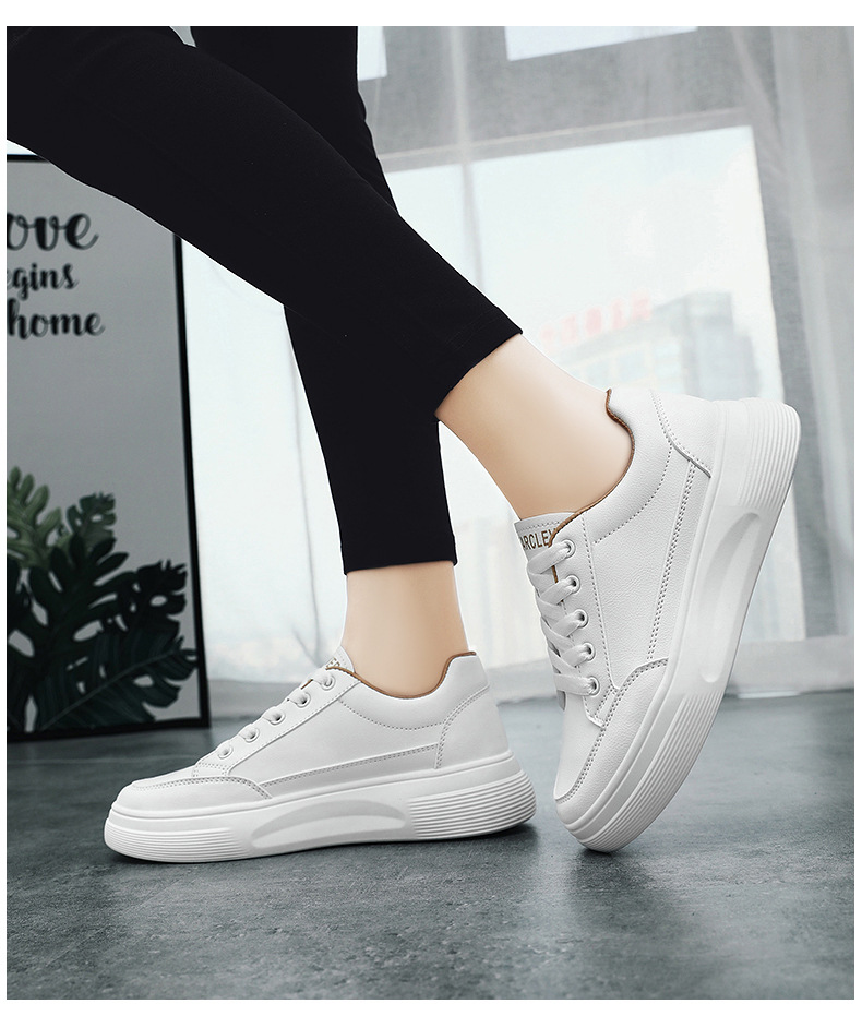 法米姿 秋季新款时尚圆头板鞋运动休闲单鞋