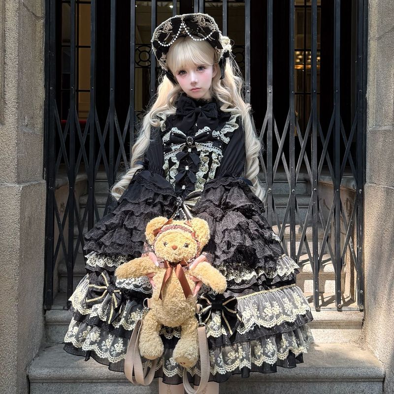 Lolita洋装doll感jsk吊带连衣裙夏季|undefined