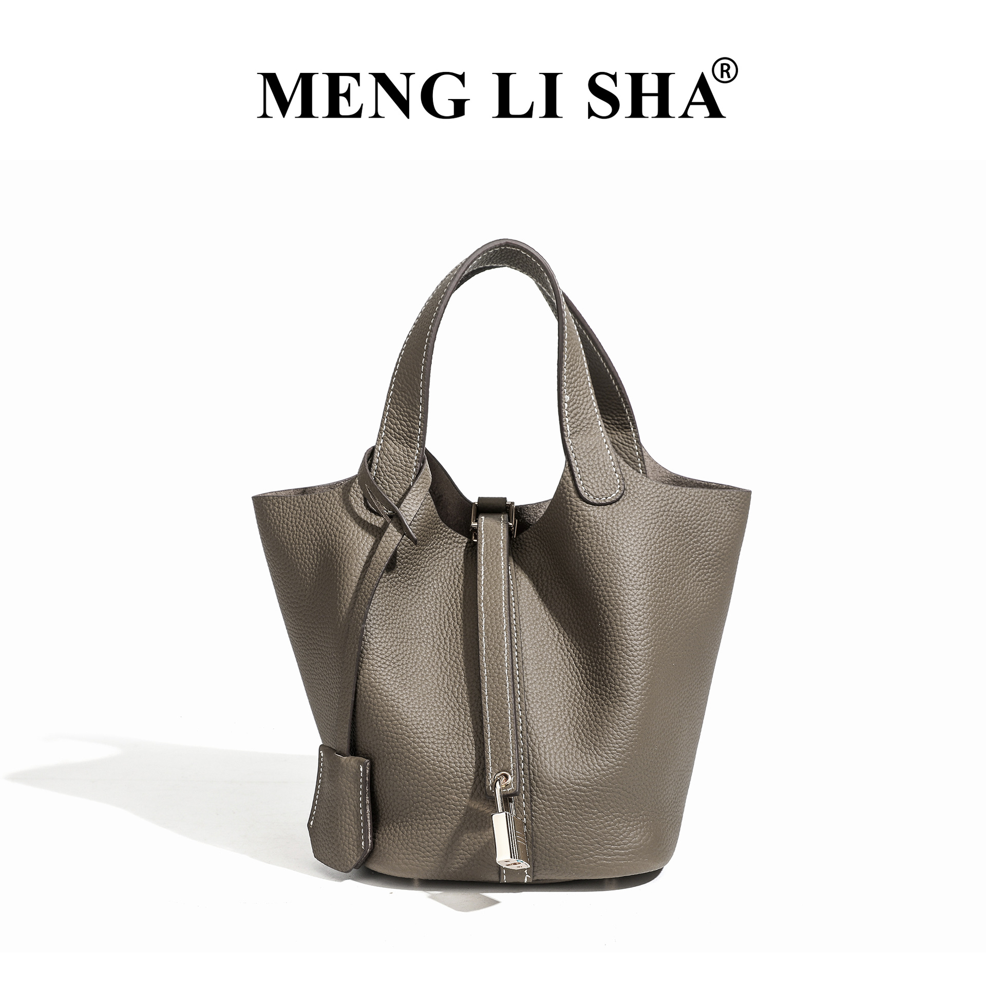 Women's 2026 New Luxury Designer Handheld Bucket Bag Genuine Leather Market Bag Mommy Bag Bridal Wedding Bag - Thumbnail 6