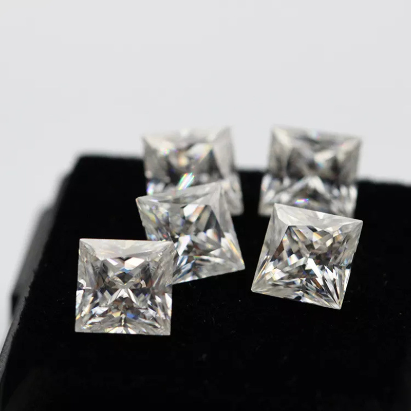 Transfronterizo venta caliente cuadrada D color VVS puede ser probado lápiz de perforación con certificado de laboratorio de perforación desnuda de moissanita suministro transfronterizo