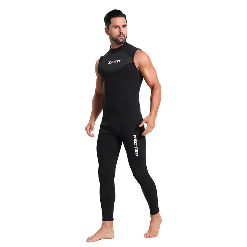 銘洋3mm連体潜水服水着男性ウェットスーツ袖なし日焼け止めサーフィン服防寒保温ウェットスーツ|undefined