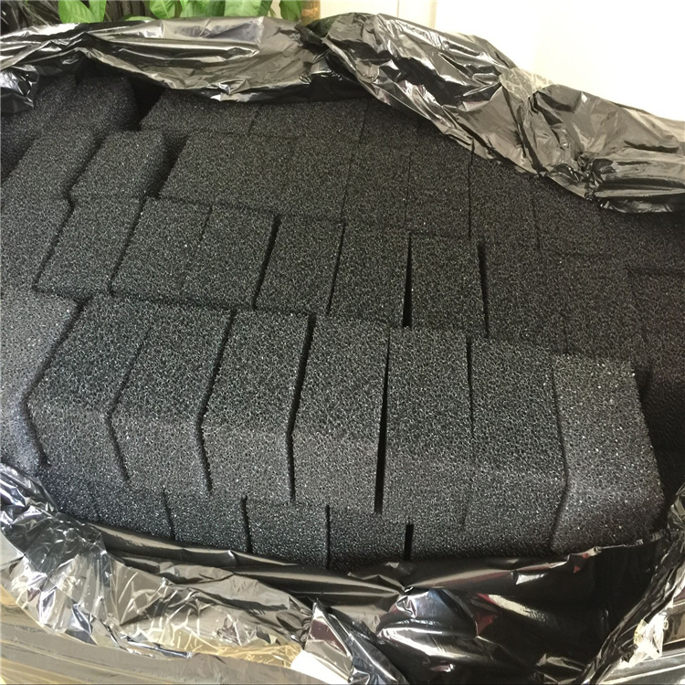 鱼缸过滤棉生化棉黑色鱼池活性炭过滤材料净水族箱加厚高密度海绵