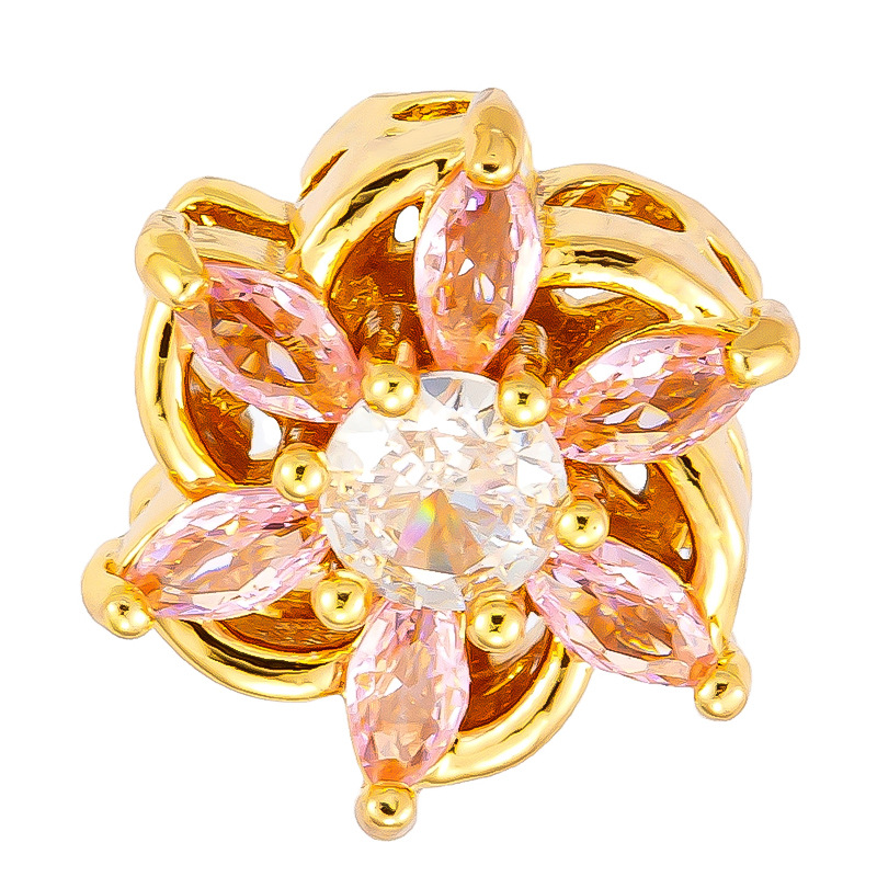 Antiguo método oro goteando aceite azul quemado colgante cuentas Dios de la riqueza atrapador de sueños flor cuentas de tambor accesorios de bricolaje joyería de transferencia