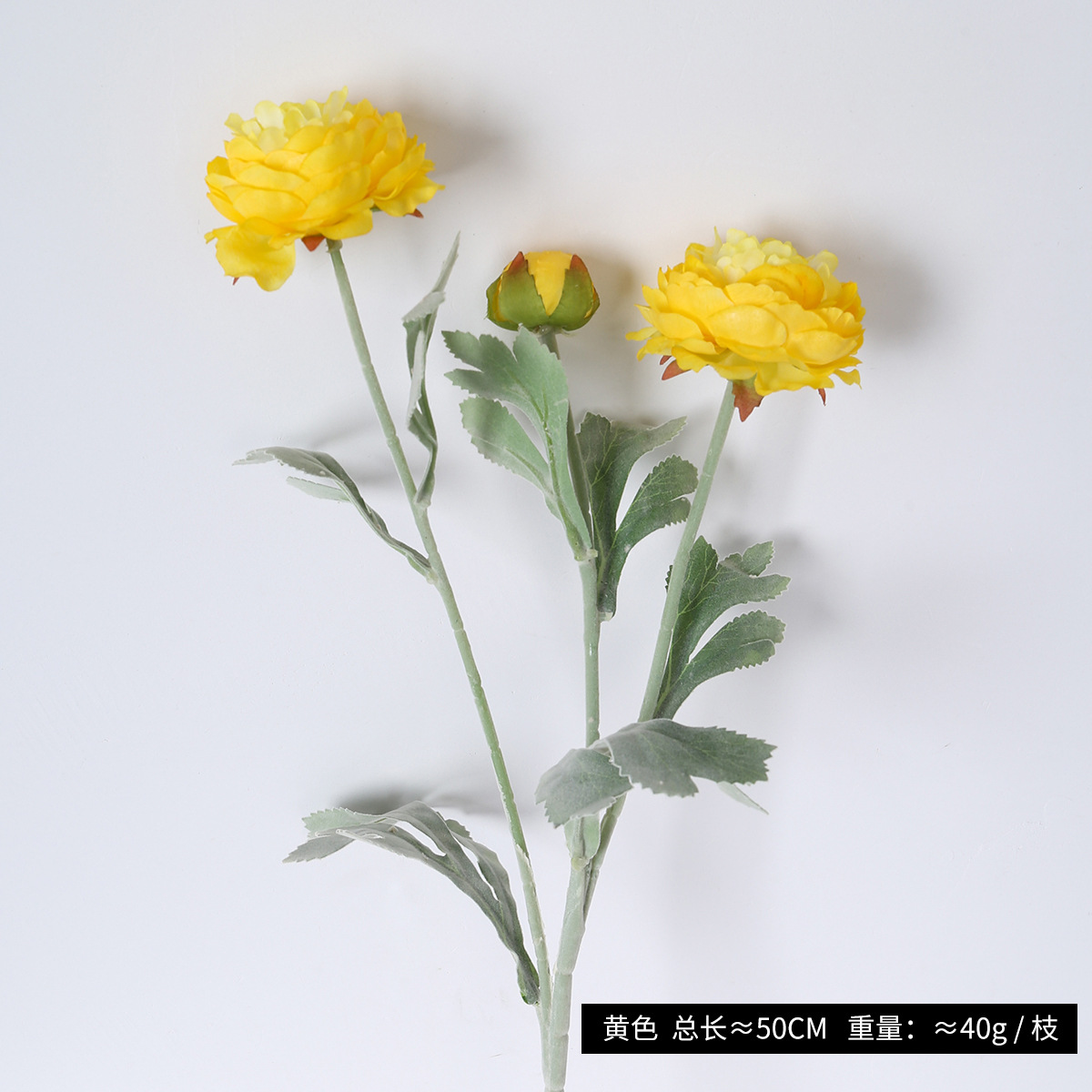 Flores de peonía extranjera de alta gama flocado 3 flores de loto de rocío decoración del hogar adornos falsos flores en vivo flores de simulación al por mayor