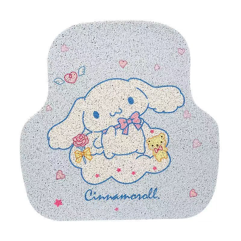Car Foot Pvc Car Mat Cute Cartoon Cinnamon Dog Car Anti-Dirty Foot Mat Car Wire Ring Scraping Foot Mat