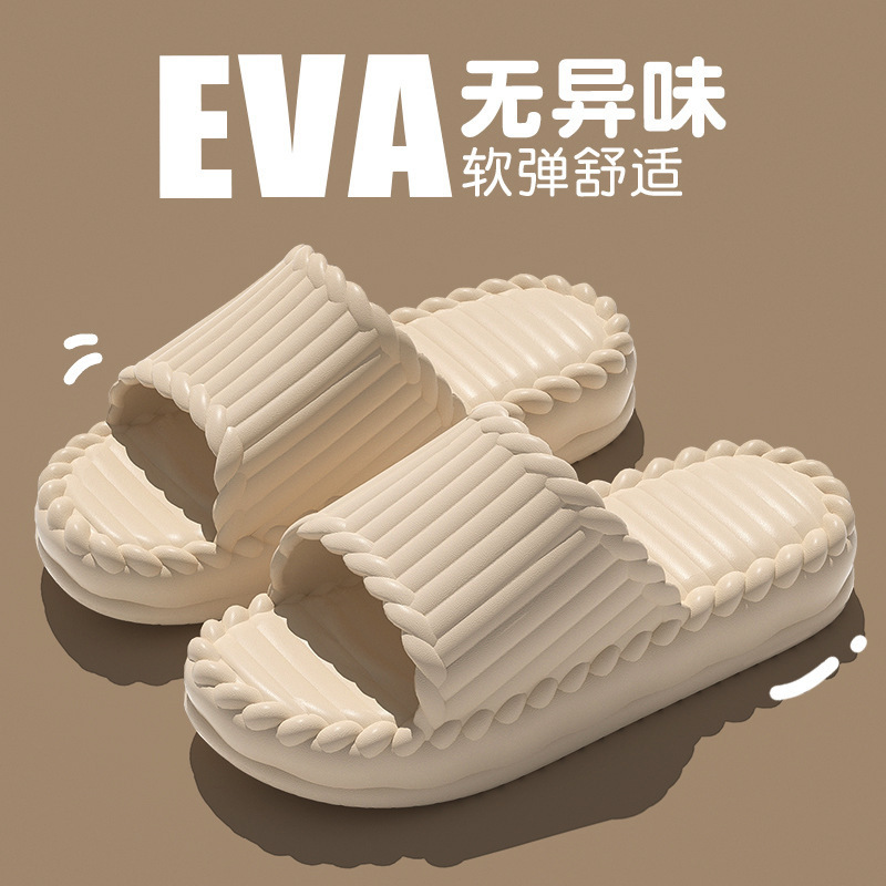 Zapatillas de suela gruesa para hombre verano 2025 nuevo estilo pisando mierda interior hogar hogar sandalias y zapatillas antideslizantes para mujer