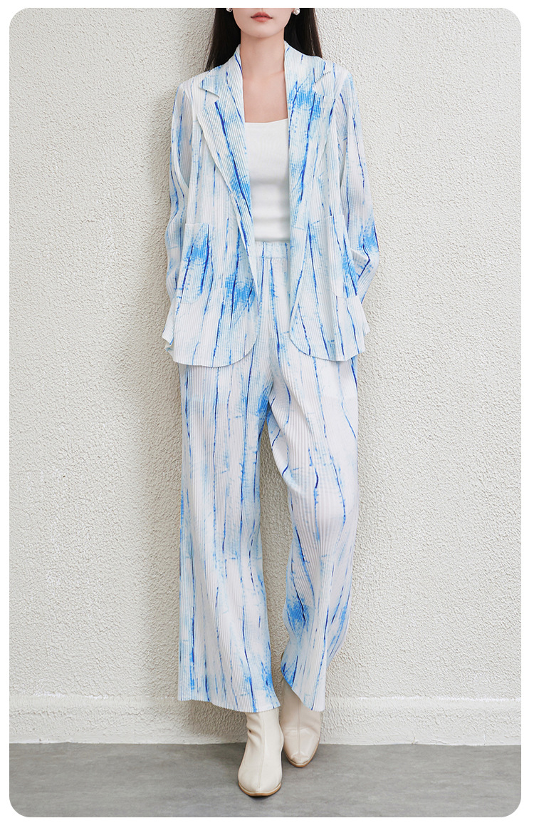 GraceChic, completo da donna di alta moda per pendolari, elegante, spesso, resistente, a righe leggere, in due pezzi_voghion.com