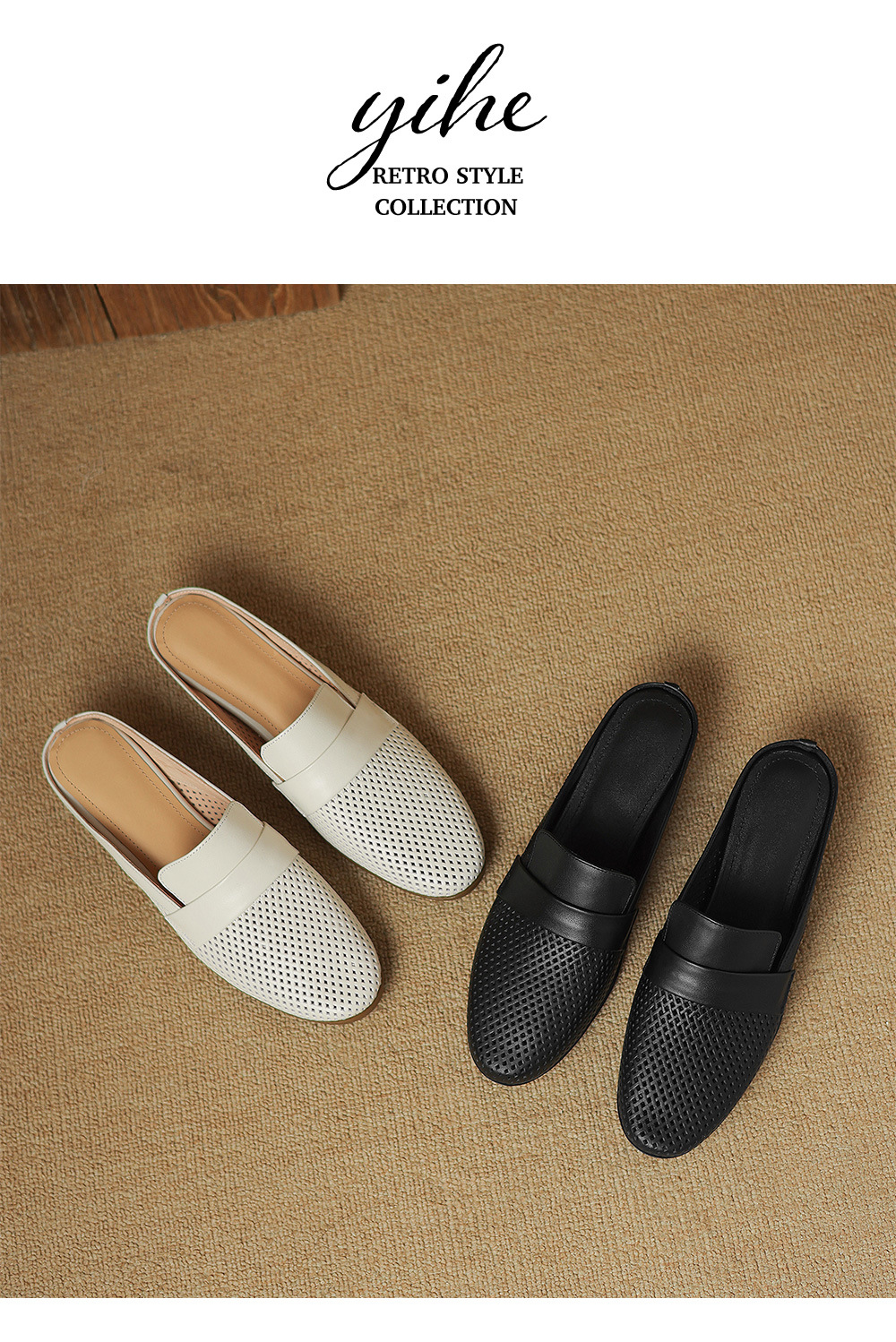 Sandal nữ quai ngang mũi kín gót thấp đế xốp nhẹ mùa xuân hè — đen chi tiết 15