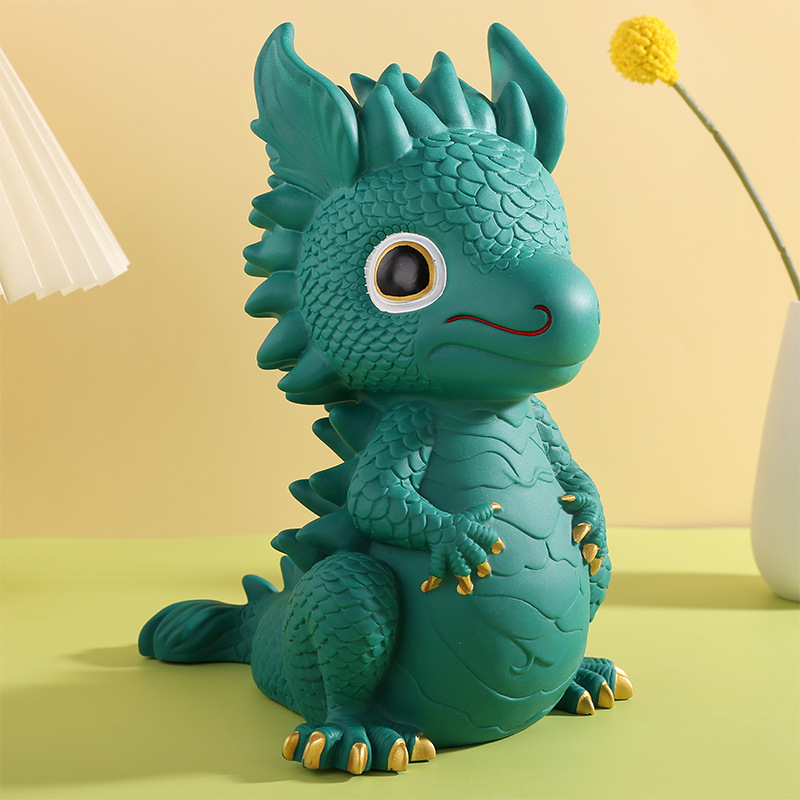 2024 dibujos animados dragón año alcancía niños lindo Zodiaco dragón vinilo hucha decoración creativa regalo de Año Nuevo