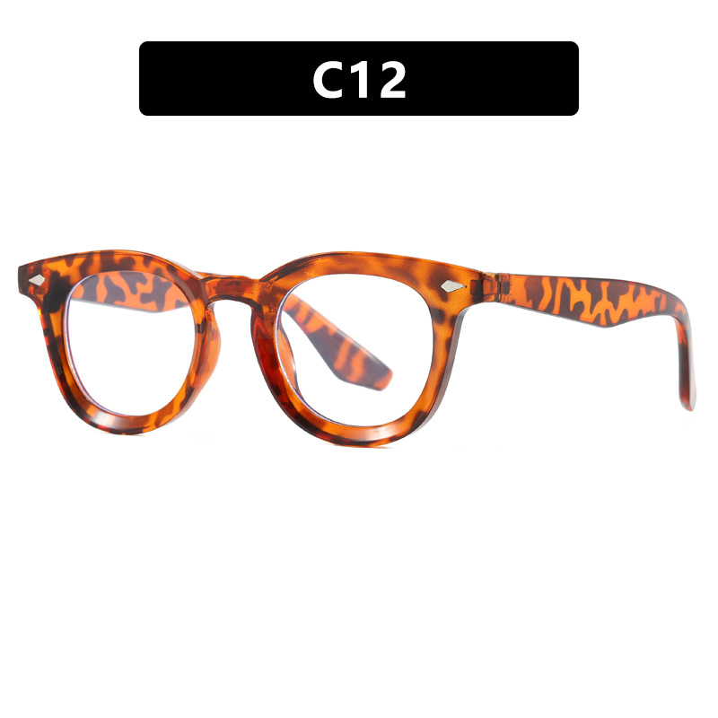 Redondo clavos de arroz pequeño marco de moda europea y americana callejera gafas de sol retrógrado personalidad gafas de sol cóncavas