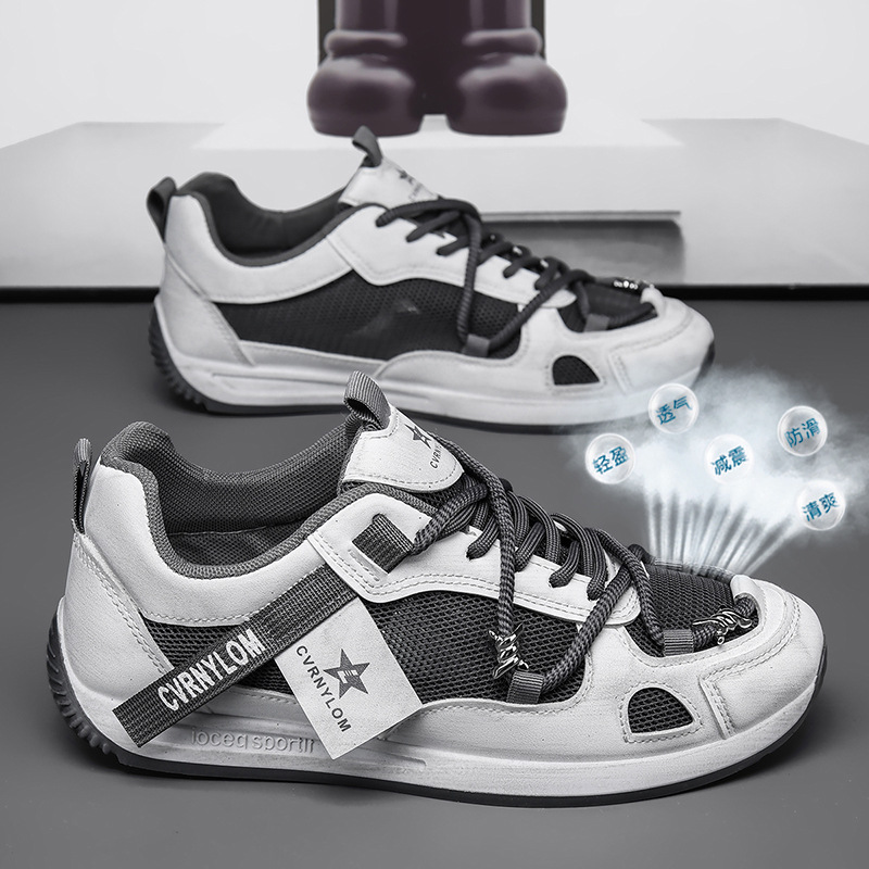 Zapatos de hombre 2026 nueva malla de verano transpirable tendencia multifacé ocio juvenil correr deportes zapatos Gump