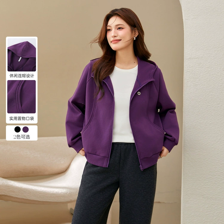 [Ленивый и расслабляющий дикий трикотажный пиджак с капюшоном] Толстый женский большой размер mm2024 зимний новый