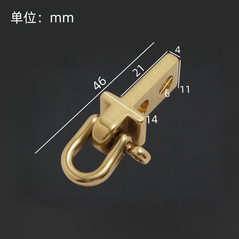 实心黄铜微复古重机钥匙扣十字架配件主体DIY自制皮具皮革马蹄扣|undefined