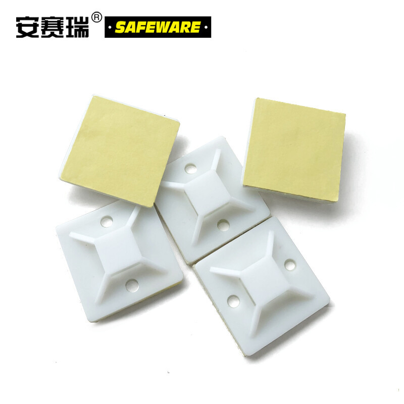安赛瑞 自粘式配线固定座 束线扎带固定座吸盘 20×20mm（1000装