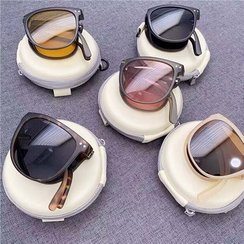 Direct factory sale sun protective sun glasses for men and women, high-end Instagram square foldable sunglasses for driving, sunshading glasses.