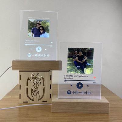 定制照片亚克力小夜灯LED灯创意礼品生日纪念礼物家居装饰灯