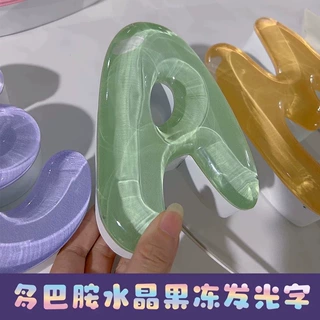 果冻发光字定制水晶球面发光字彩色亚克力店铺logo门头招牌发光字