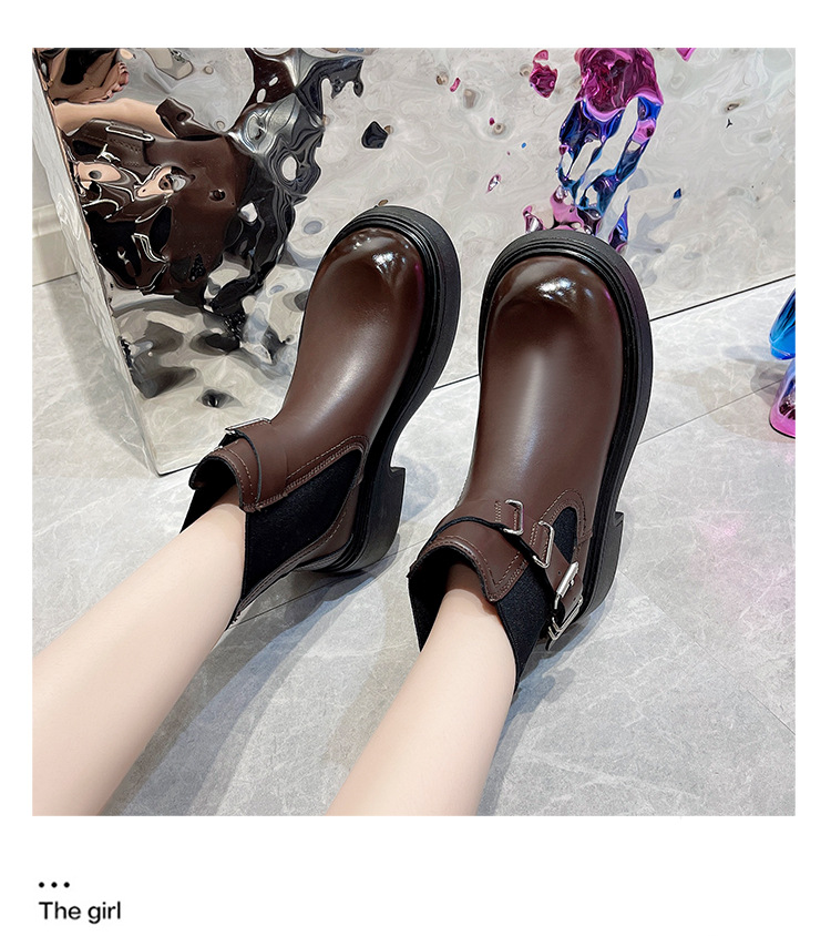 Fashionable Women's Ankle Boots British Style Retro Martin Boots_voghion.com