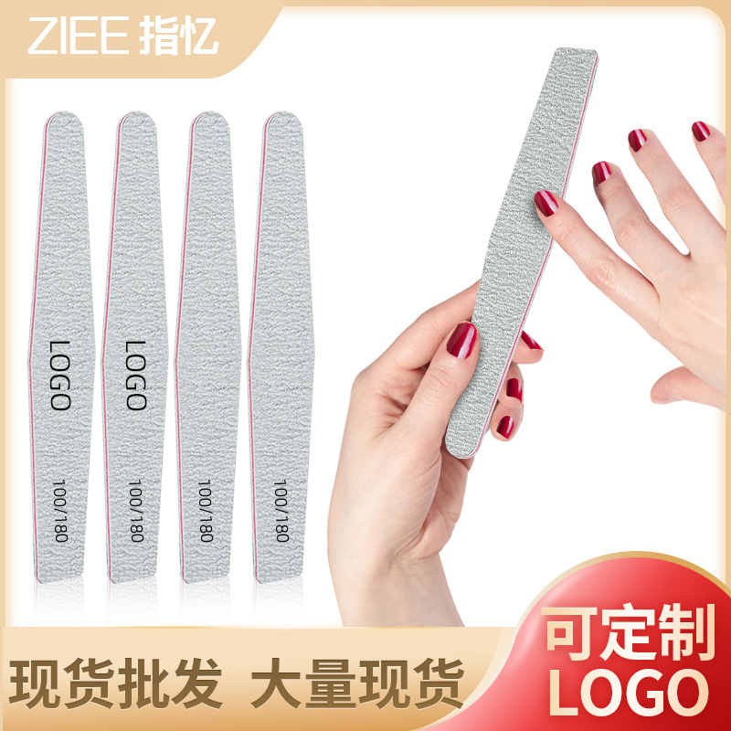Wholesale diamond -shaped gray sandy nails grinding nails and double…