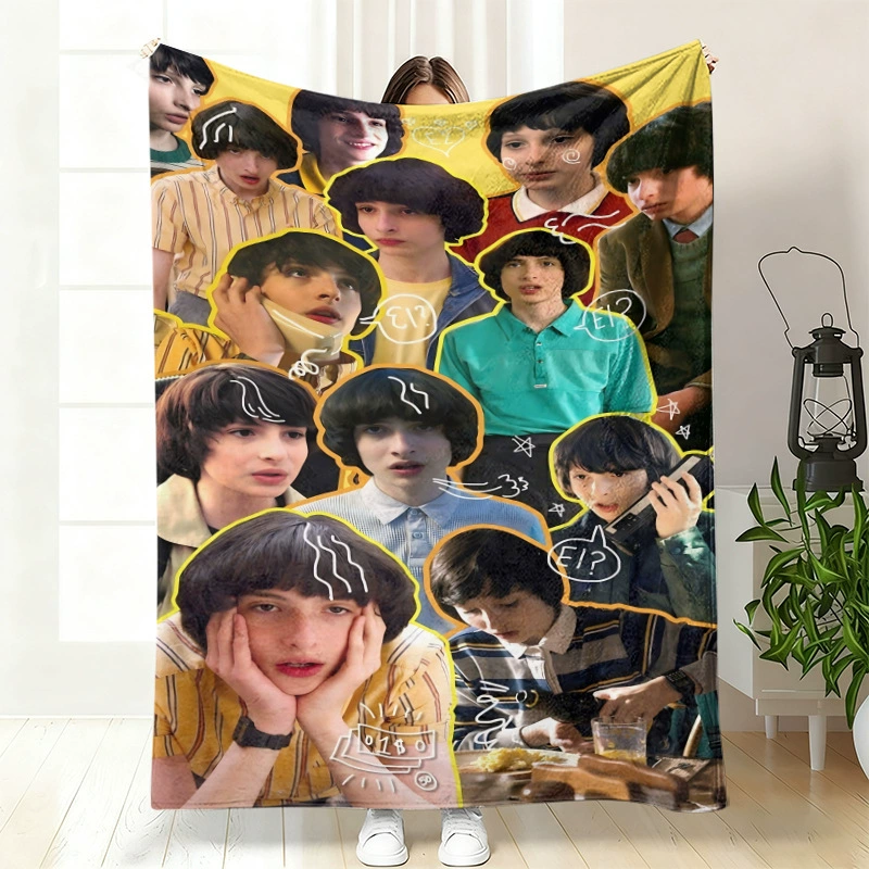 Плюшевая флисовая плед-одеяло BylerCP (в стиле Stranger Things), мягкий для отдыха, 70×100–150×200 см