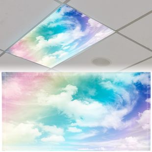 Amazon cross-border hot fluorescent lamp magnetic lampshade source factory shading eye protection lampshade colorful auspicious clouds