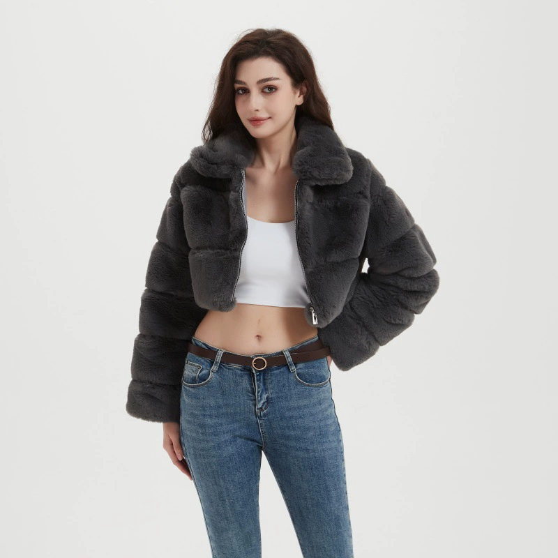 Трансграничная зимняя новая верхняя одежда большого размера из искусственного лисьего меха для женщин, короткая трехсекционная лоскутная куртка с капюшоном в европейском и американском стиле