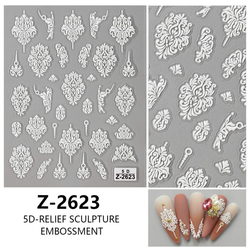 ヨーロッパとアメリカのクリスマスネイルアートステッカー漫画かわいい 5D 立体レリーフステッカー DIY ネイルアートアクセサリー子供のネイルステッカー|undefined