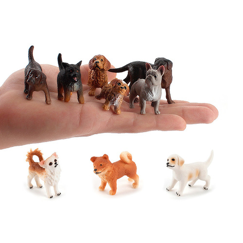 Foreign Trade Simulation Small Solid Puppy Model Set Static Labrador Shiba Inu Dachshund Chihuahua Ornament