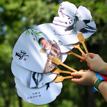 PVC板加厚飘漆团扇带字漆扇专用景区diy手工扇子古风汉服拍照搭配