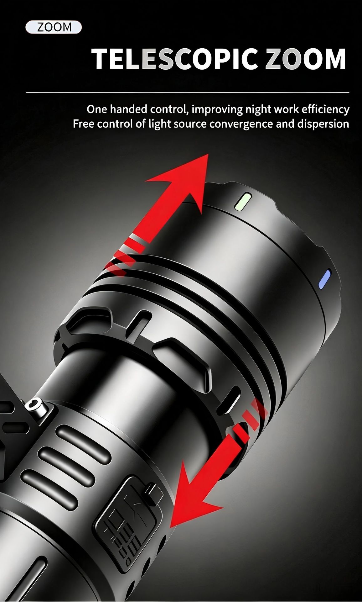 Cross-border outdoor flashlight, multi-functional, long-lasting, high-intensity, long-range, with tools, rechargeable, high-power, portable lamp