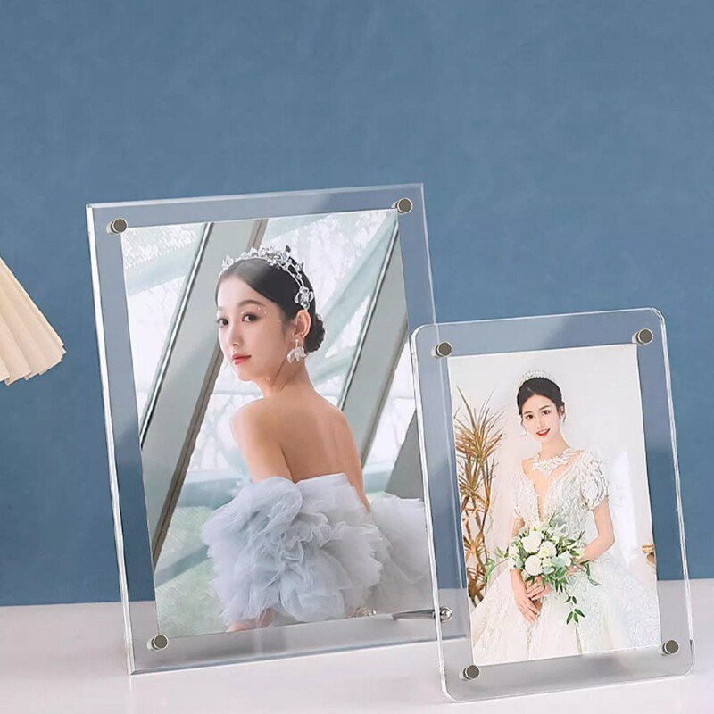 Acrylic Photo Frame Set Table 6-inch Double-sided Transparent Crystal Wall Ins Postcard Photo Display A4 Poster Frame