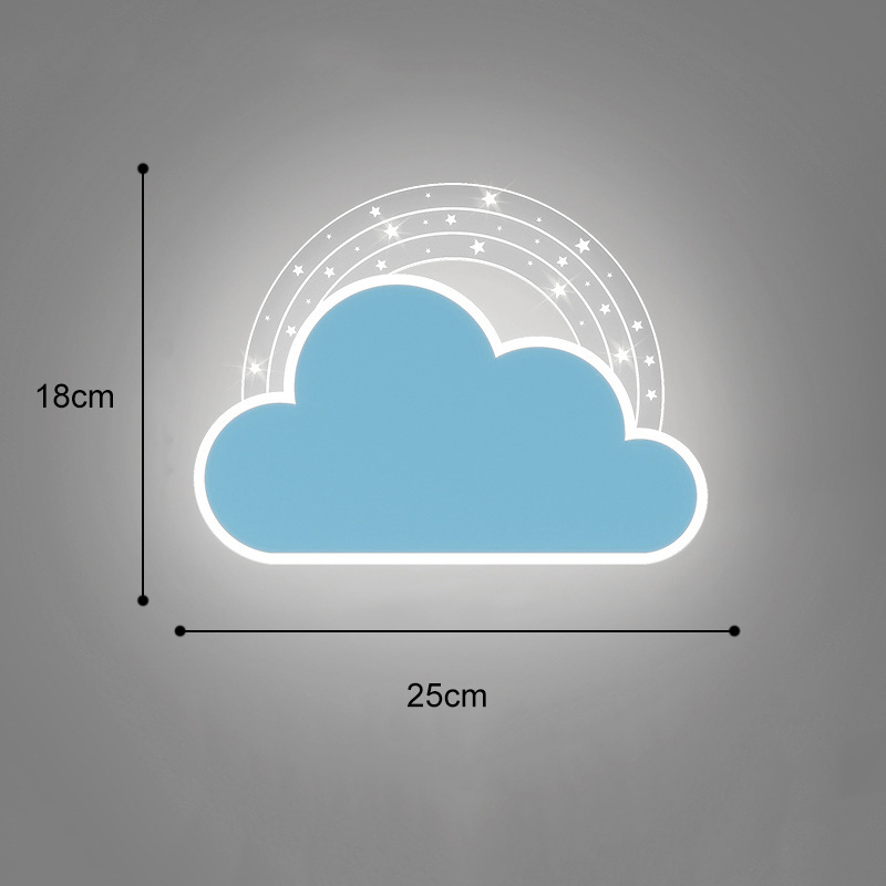Niños creativos dormitorio noche lámpara de pared acrílico niños y niñas dormitorio decorativo lámpara de pared de dibujos animados lámpara de pared decorativa