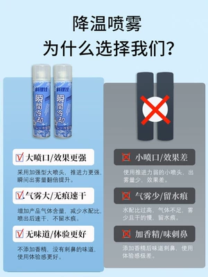 Air cooling agent for vehicle, mobile phone cooling, instant cooling