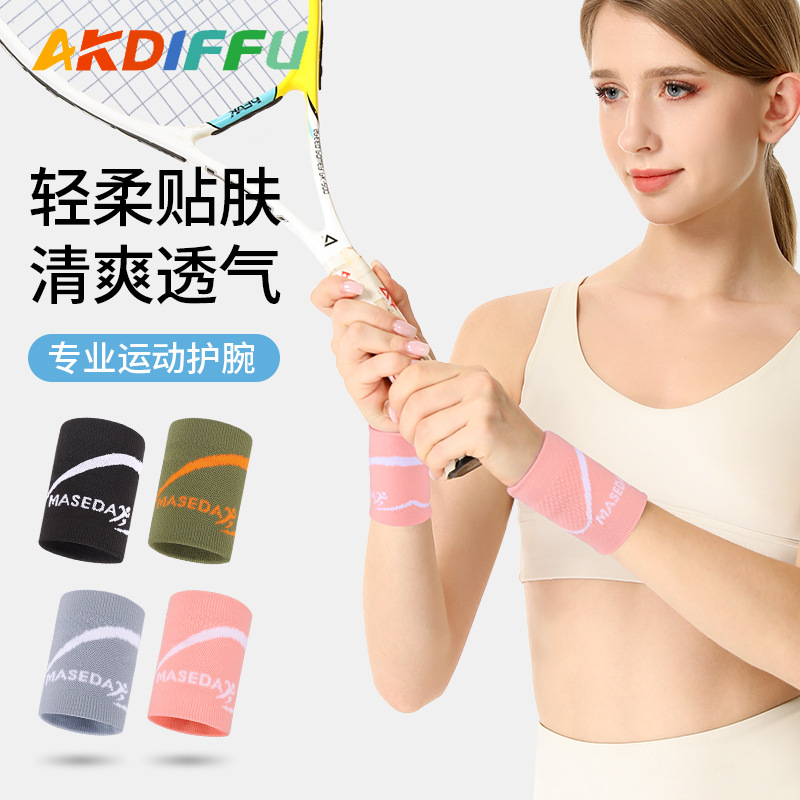 Deportes al aire libre fitness protector de muñeca ligero respirable protector de muñeca bádminton tenista presurizado respirable absorción de sudor protector de muñeca