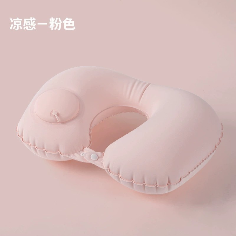 Almohada inflable, almohada para el cuello portátil de viaje, almohada en forma de U inflable, almohada para el cuello de tres tesoros de viaje, almohada para el avión