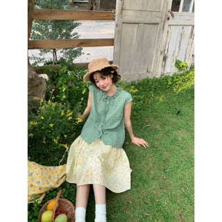夏日碎花！韩系百搭碎花半身裙