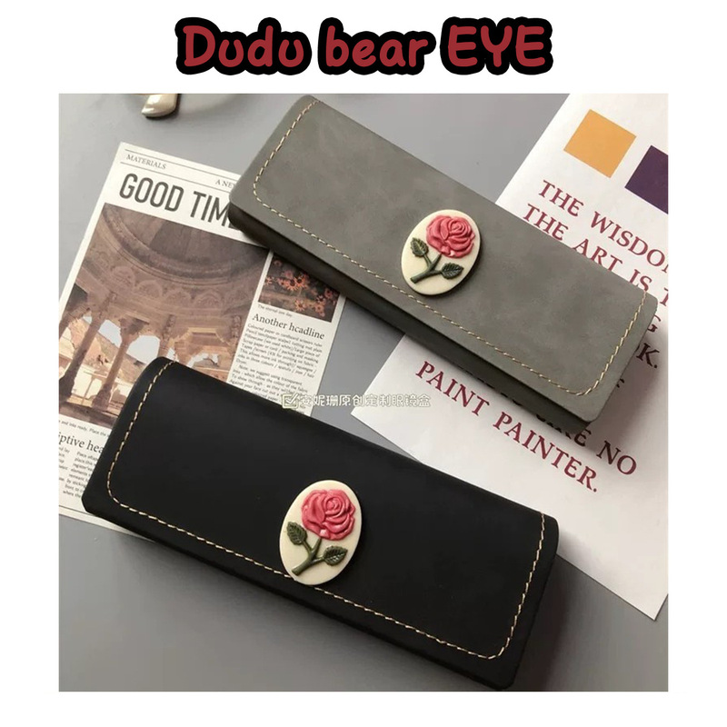 Storage Bag Rose Light Luxury Artistic Retro Fresh Sunglasses Sunglasses Storage Box Frame Glasses Box Portable Women