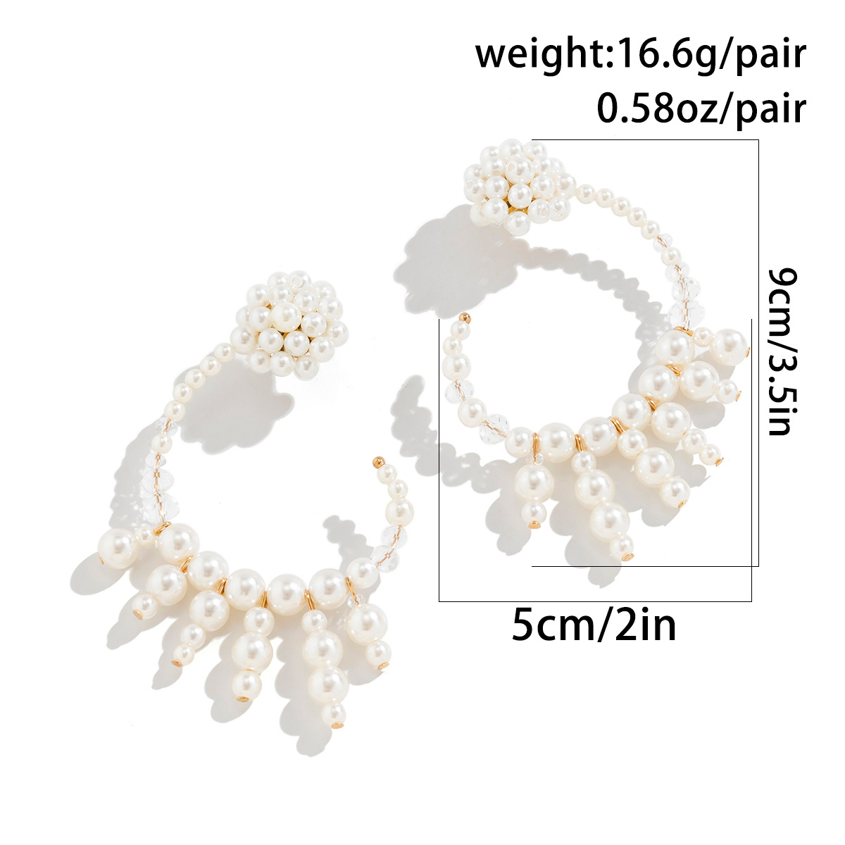 Fashion Geometric Imitation Pearl Alloy Women's Drop Earrings 1 Pair display picture 1