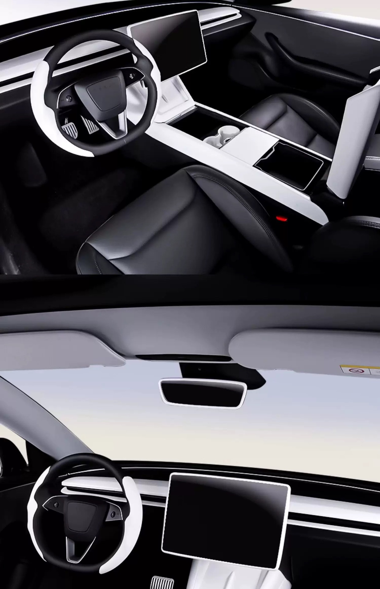 Suitable for the New Version of Model Y/3 Center Console Side Trim Interior Modification Yl Wireless Charging Decorative Carbon Fiber