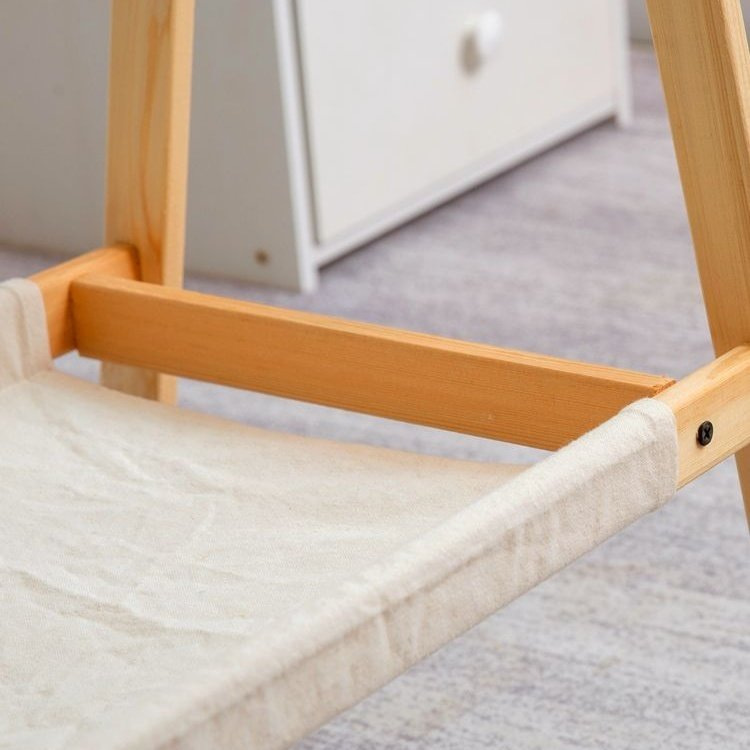 Solid Wood Children's Triangular Floor-Standing Clothes Hanger Children's Vertical Kindergarten Special Clothes Hanger