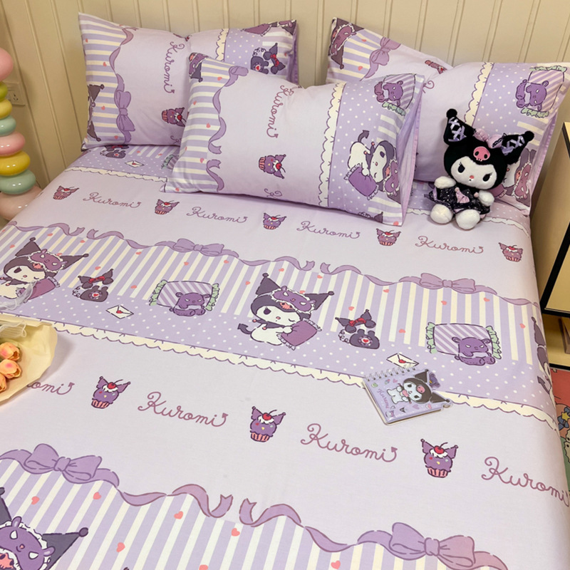 Kulomi sábana de algodón puro pieza individual 100 edredón individual niño niña individual juego de tres piezas 2025 nuevo