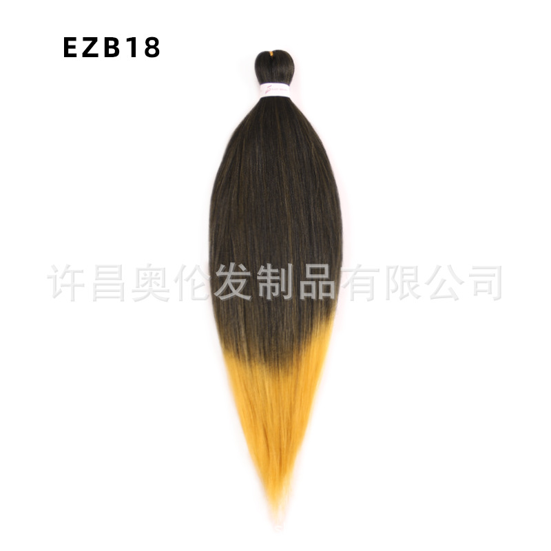 EZ peluca floja suave de fibra química africana 26 pulgadas 90 gramos de PVC bicolor ignífugo seda de baja temperatura gran trenza