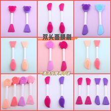 双头软毛面膜刷子毛刷硅胶化妆刷美容刷子调膜刷面膜涂抹器批发