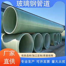 玻璃钢管道管件缠绕夹砂通风排污管道法兰盘除臭穿线电缆保护管
