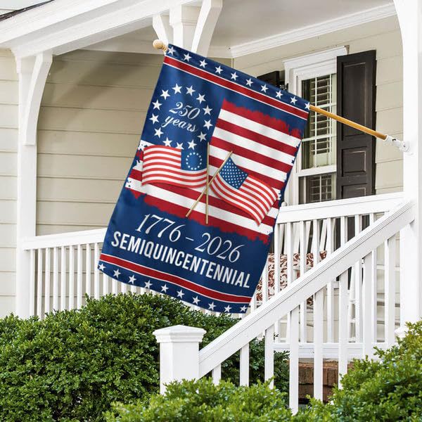 跨境美国纪念花园旗帜250th Anniversary 1776 2026 Garden Flag|undefined
